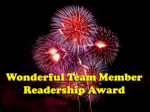 Wonderful Team member Award