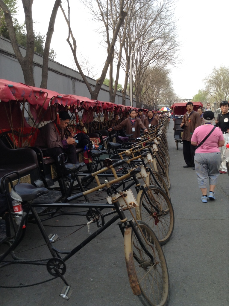 That's a lot of rickshaws. This is still a popular draw in the Hutong.